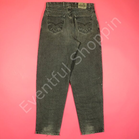 Vintage Levis SilverTab Jeans Mens 33 Black Baggy Loose Made In USA 90s - Picture 3 of 11